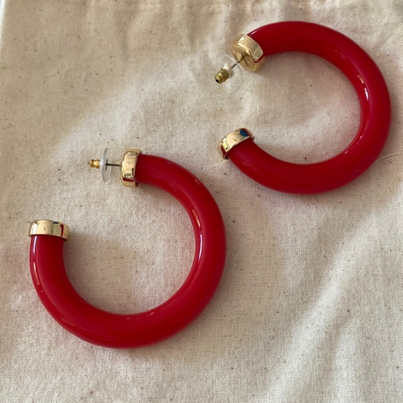 Jewelry Kennth Jay Lane Red Hoop Earrings Poshmark